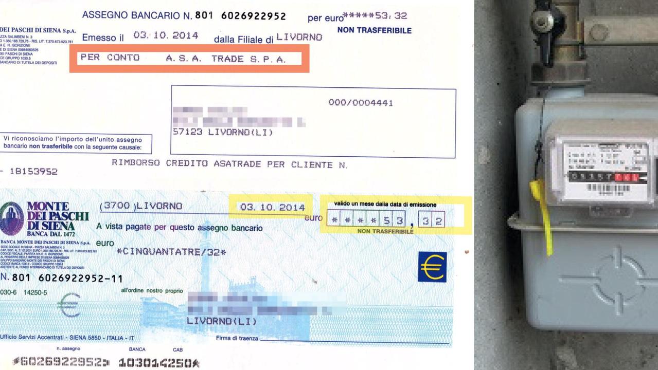 Un assegno col rimborso di Asa Trade di 53.02 euro. L’emissione è datata 3 ottobre e la scadenza è il 3 novembre. La notifica della raccomanda però è arrivata il 20 ottobre con possibilità di ritiro fino al 20 novembre. Il lettore ha ritirato la posta il 18 novembre, lo stesso giorno in banca gli hanno rifiutato l’incasso
