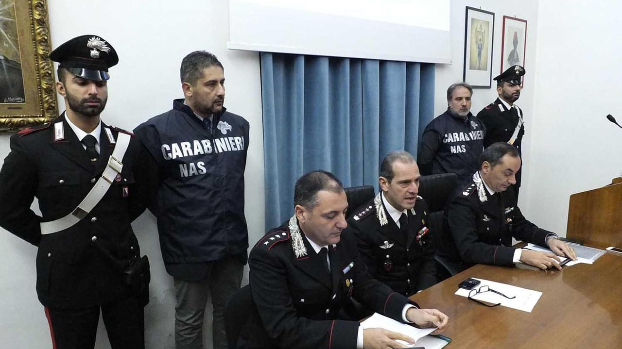 La conferenza stampa di Nas e carabinieri di Pisa