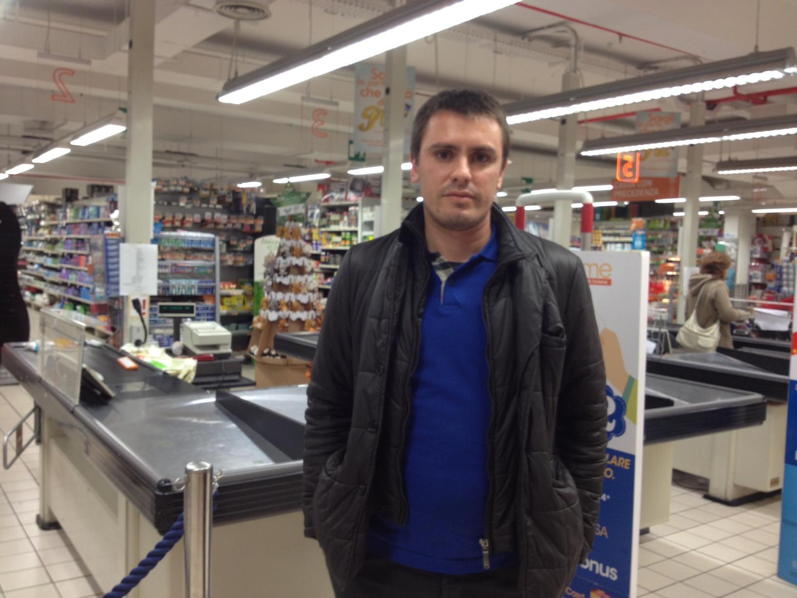 Il gestore della Conad di via Grande, Emiliano Marangio