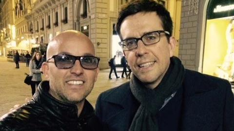 Enrico De Fazio con l'attore Ed Helms