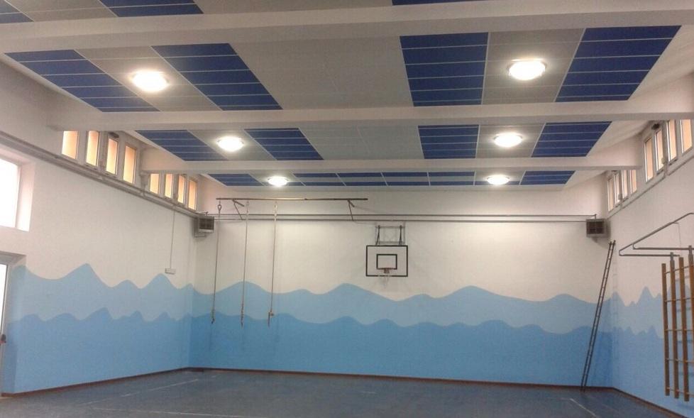 I bambini ritornano a giocare nella palestra 