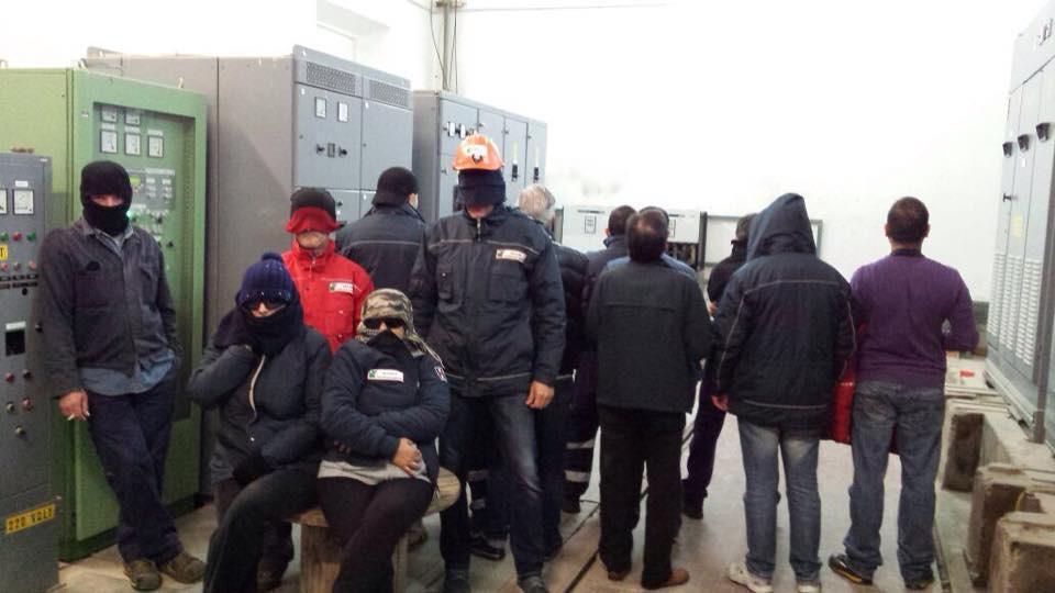 La protesta delle lavoratrici Igea nella miniera di Monteponi