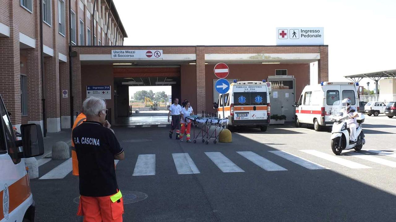 L'ingresso al pronto soccorso dell'ospedale di Cisanello