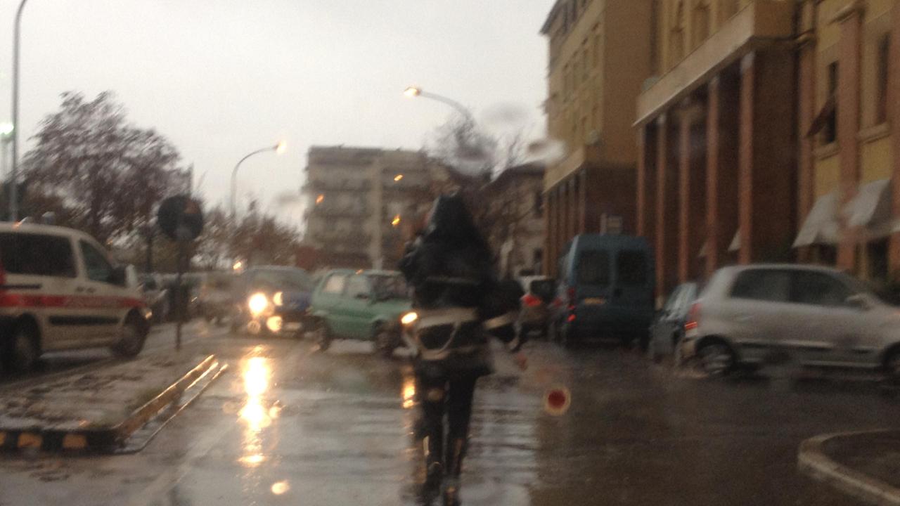 Maltempo in via Sonnino a Grosseto, una settimana fa