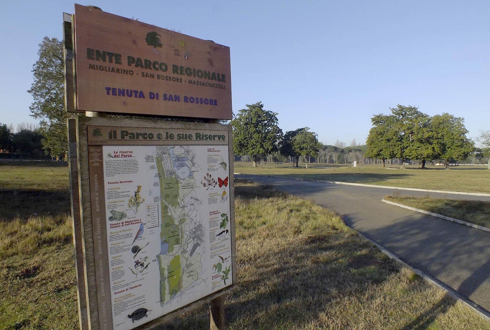 Uno degli ingressi al Parco di San Rossore