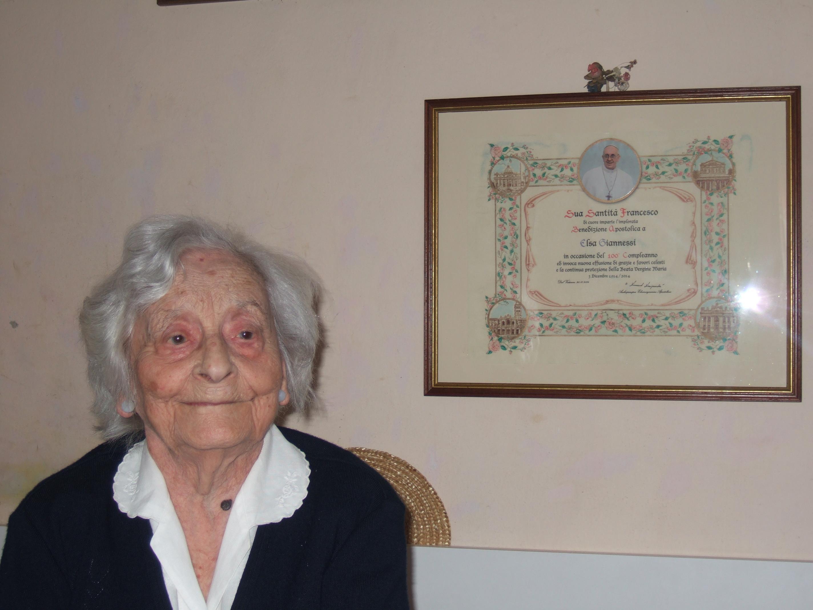 La centenaria Elsa Giannessi