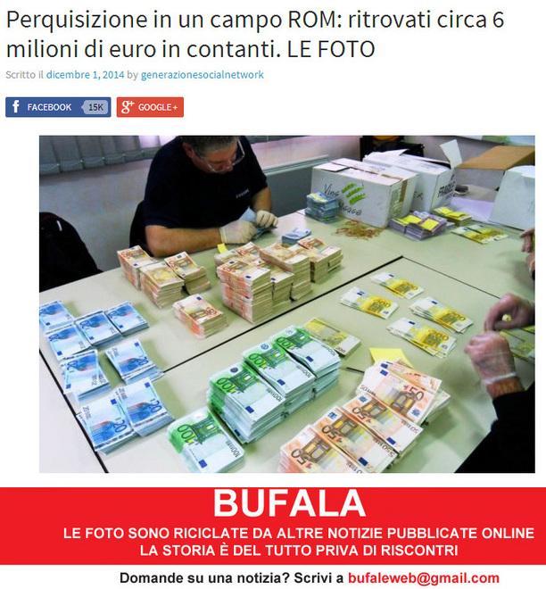 «Il tesoro dei Rom trovato a Grosseto». Ma è una bufala 