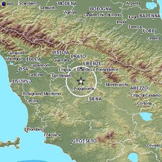Lieve scossa di terremoto nel Chianti