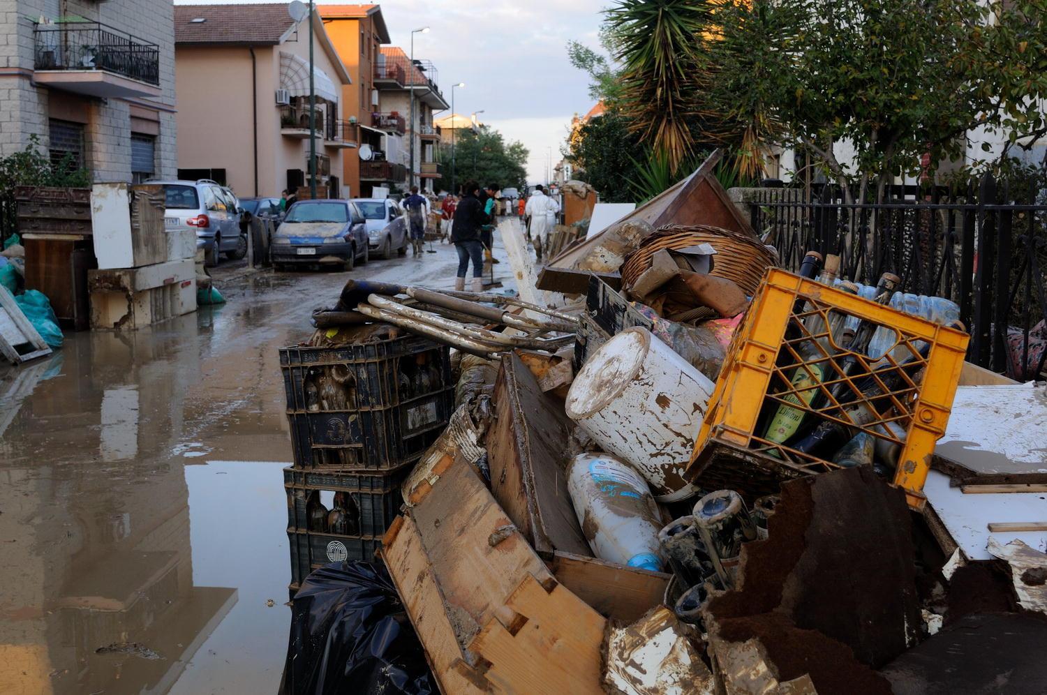 La situazione ad Albinia il 27 novembre 2012 (foto Dimitri Ulivieri)