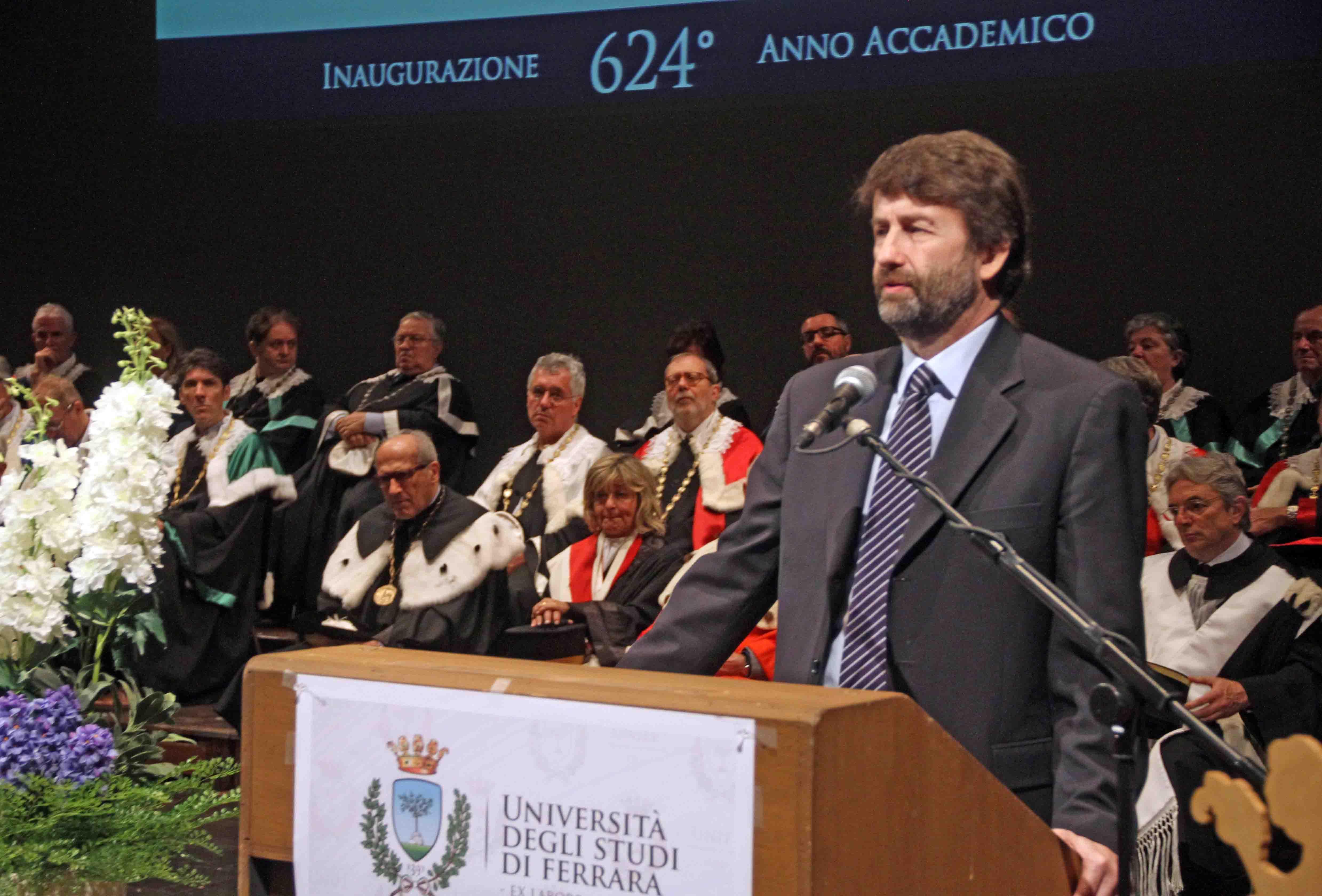 Il ministro ieri alla cerimonia Unife