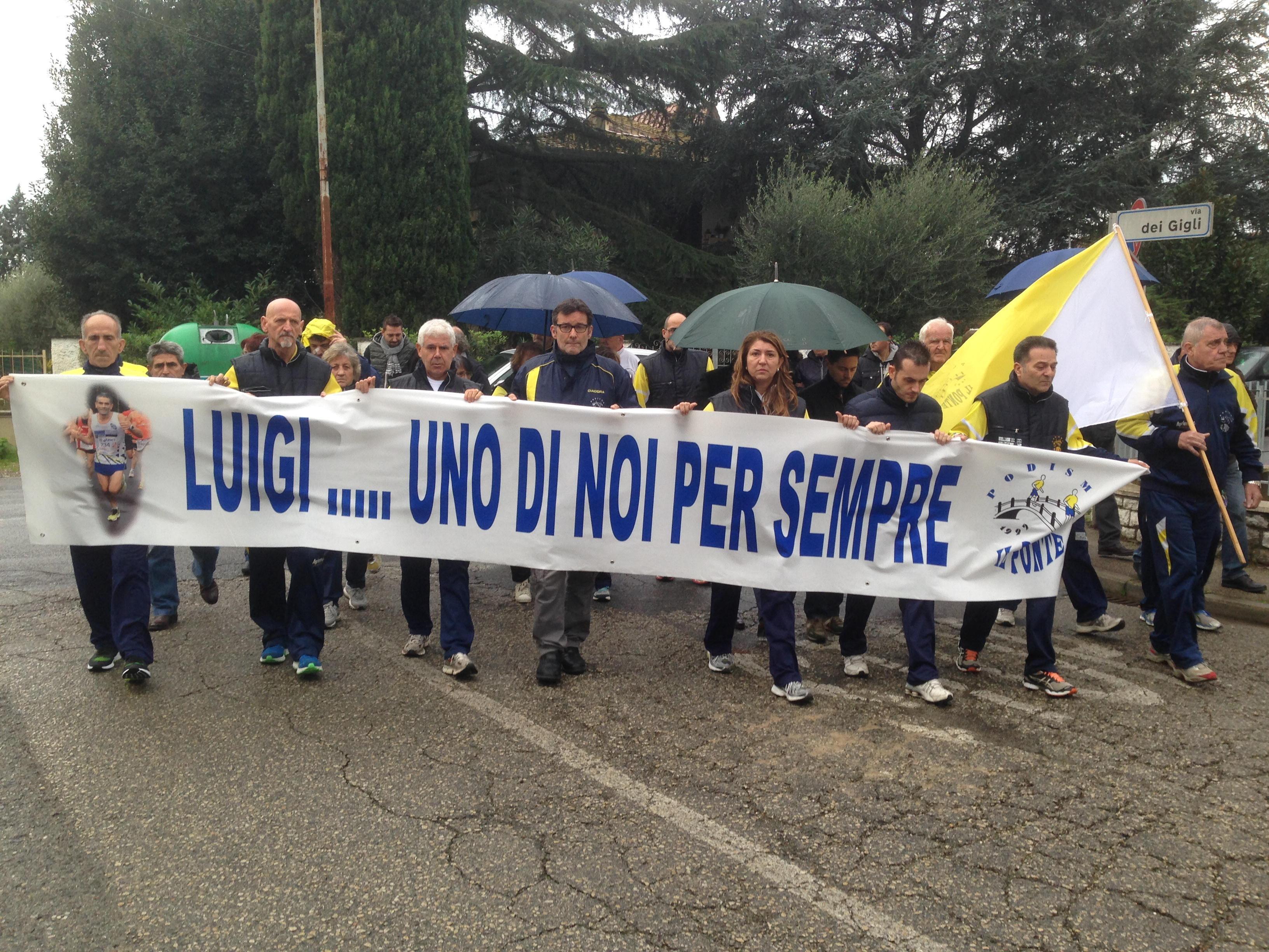 Lo striscione della società sportiva di Ocone 