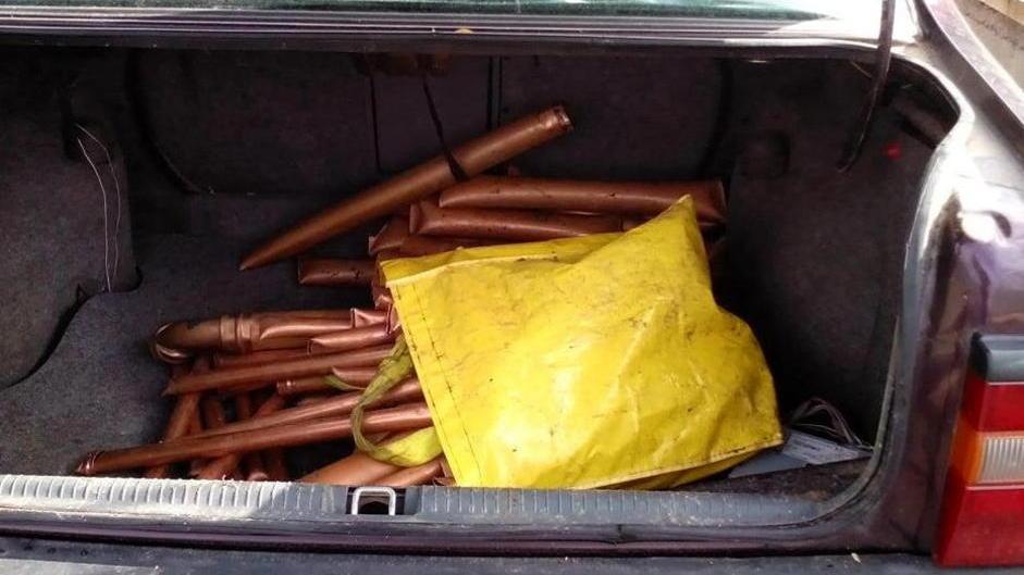 Sorpresi con 83 chili di rame nell’auto