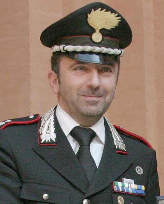 Il tenente colonnello Andrea Firrincieli in servizio a Ferrara 