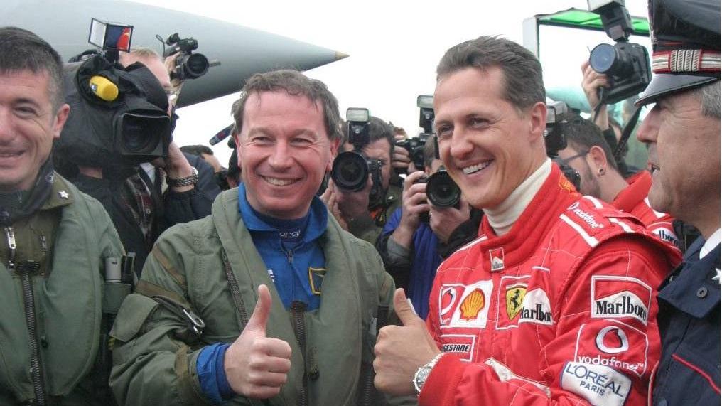 Michael Schumacher e Maurizio Cheli