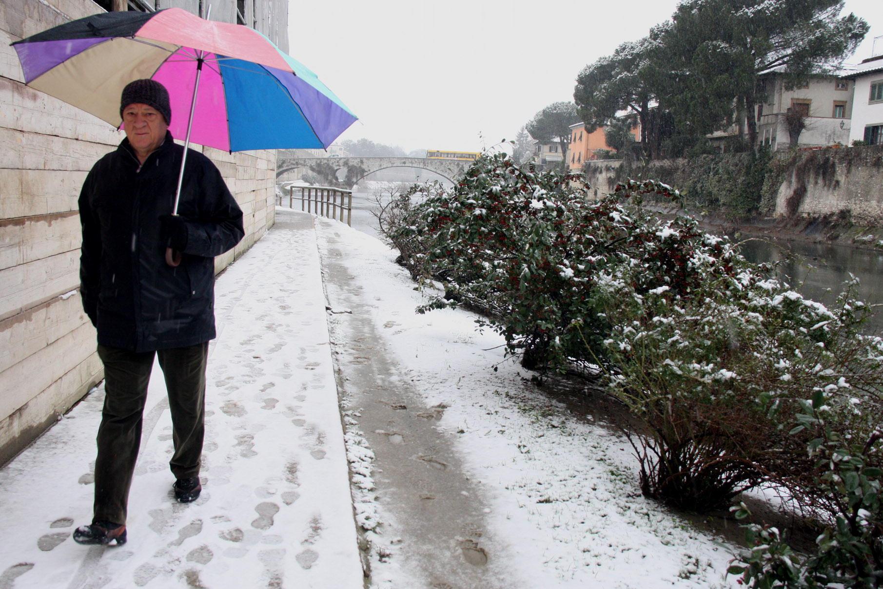 L'ultima nevicata a Prato nel febbraio 2013