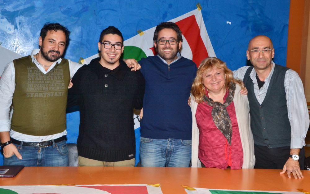 I candidati alla guida del Pd. Da sinistra; Auteri, Conforti, Bacci, Rossi e Caruso (Silvestri Pentafoto)