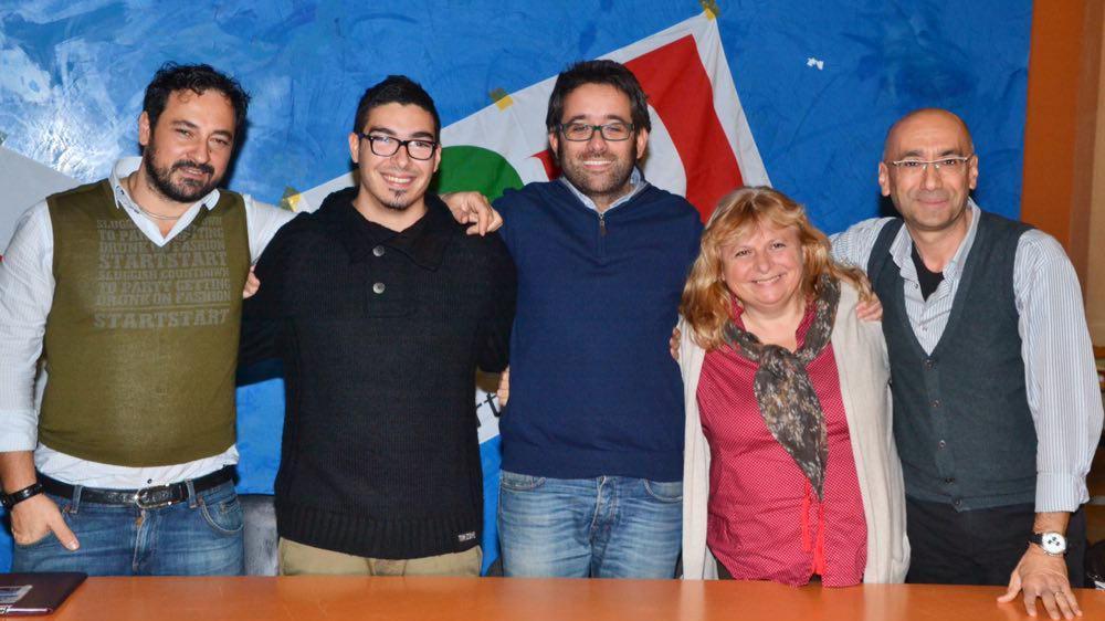I candidati alla guida del Pd. Da sinistra; Auteri, Conforti, Bacci, Rossi e Caruso (Silvestri Pentafoto)