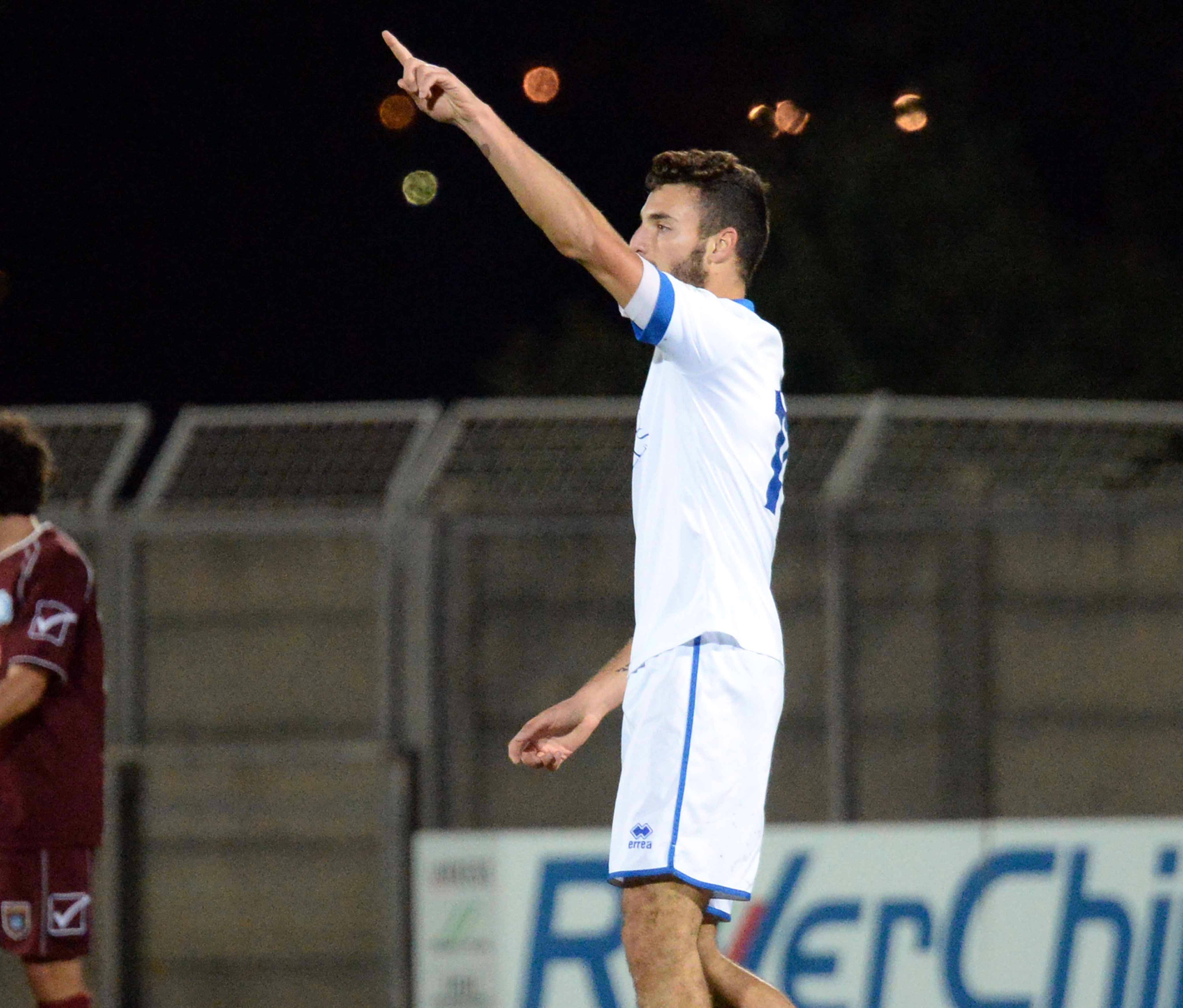 L'esultanza di Bocalon dopo aver segnato un gol
