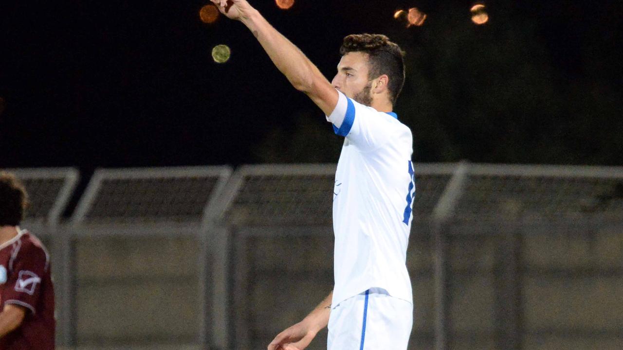 L'esultanza di Bocalon dopo aver segnato un gol