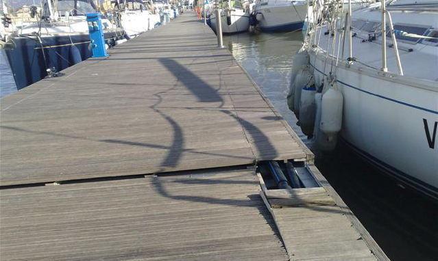 Alla Madonnina pontile 9 inagibile