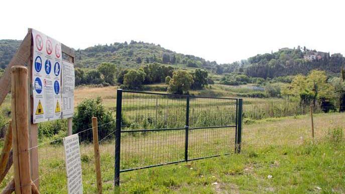La zona della Fonte di Sotto, che prossimamente andrà all'asta
