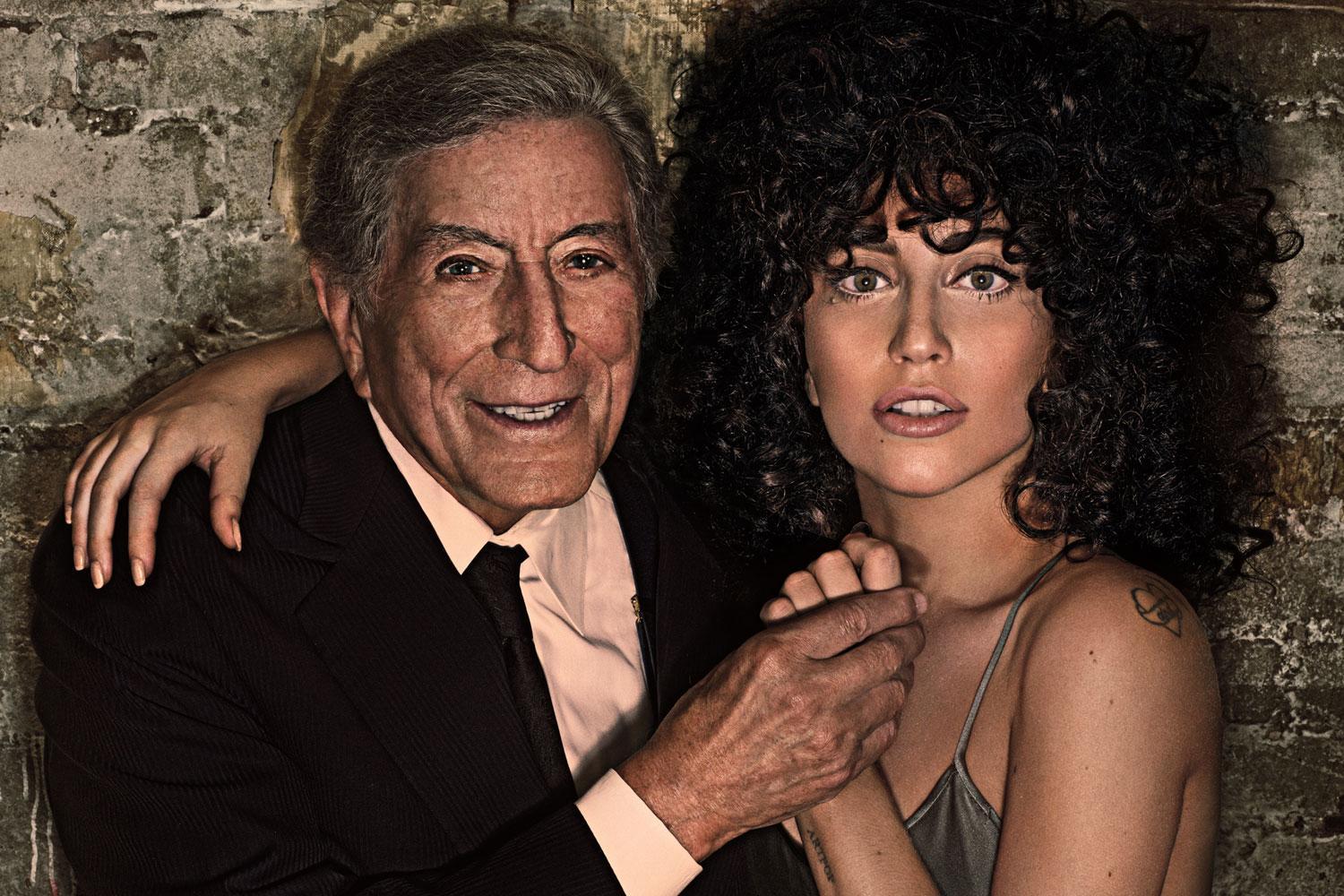 Tony Bennet e Lady Gaga in una foto promozionale del disco "Cheek to cheek"