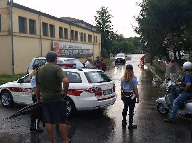 Via Caduti nei Lager chiusa per allagamento nello scorso mese di agosto