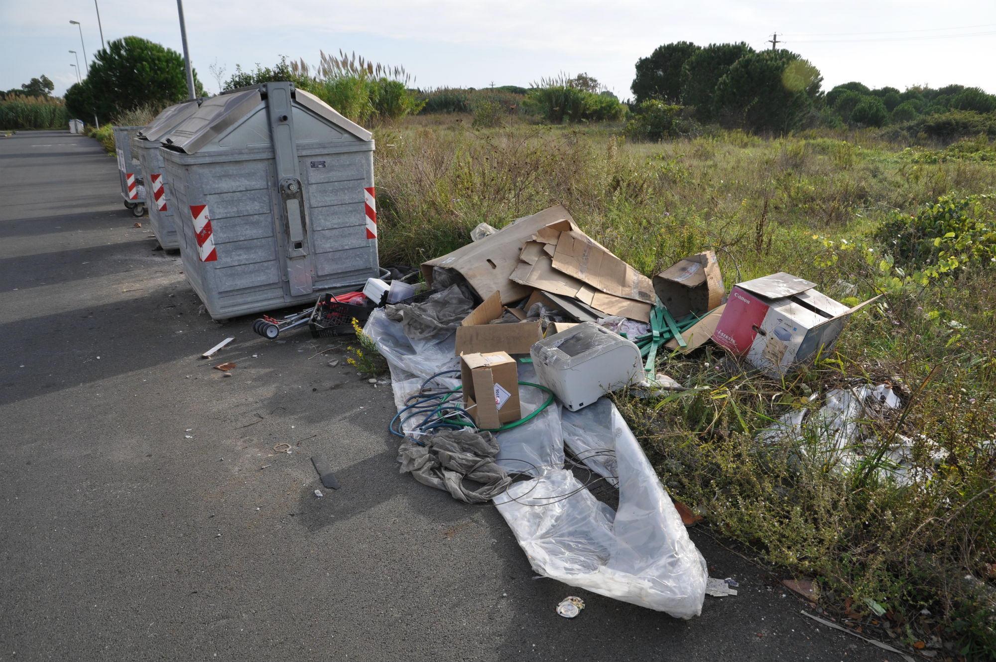 Rifiuti abbandonati ai cassonetti