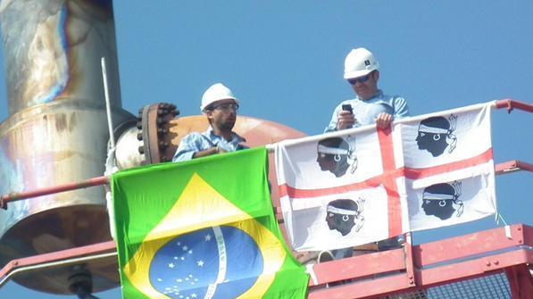 L’occupazione della torcia a 110 metri