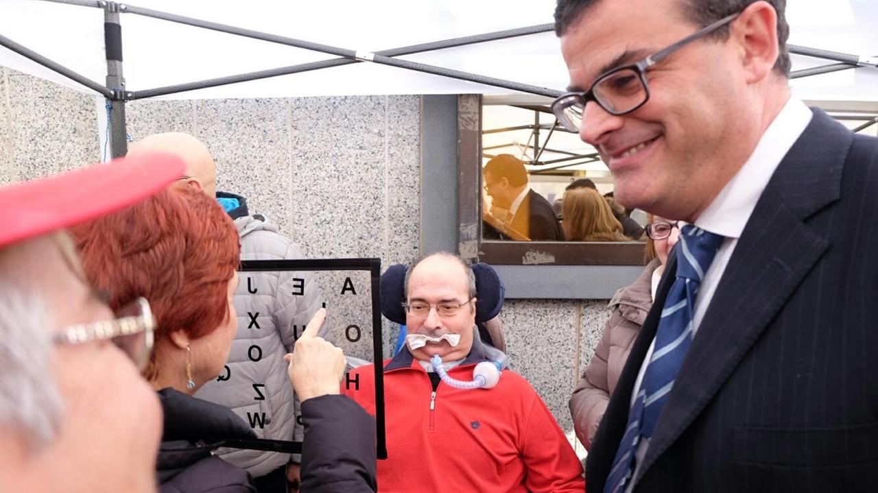 L'assessore Arru all'incontro con Salvatore Usala segretario del Comitato 16 dei malati di sla