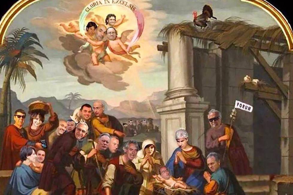 Un presepe satirico racconta gli intrighi della politica