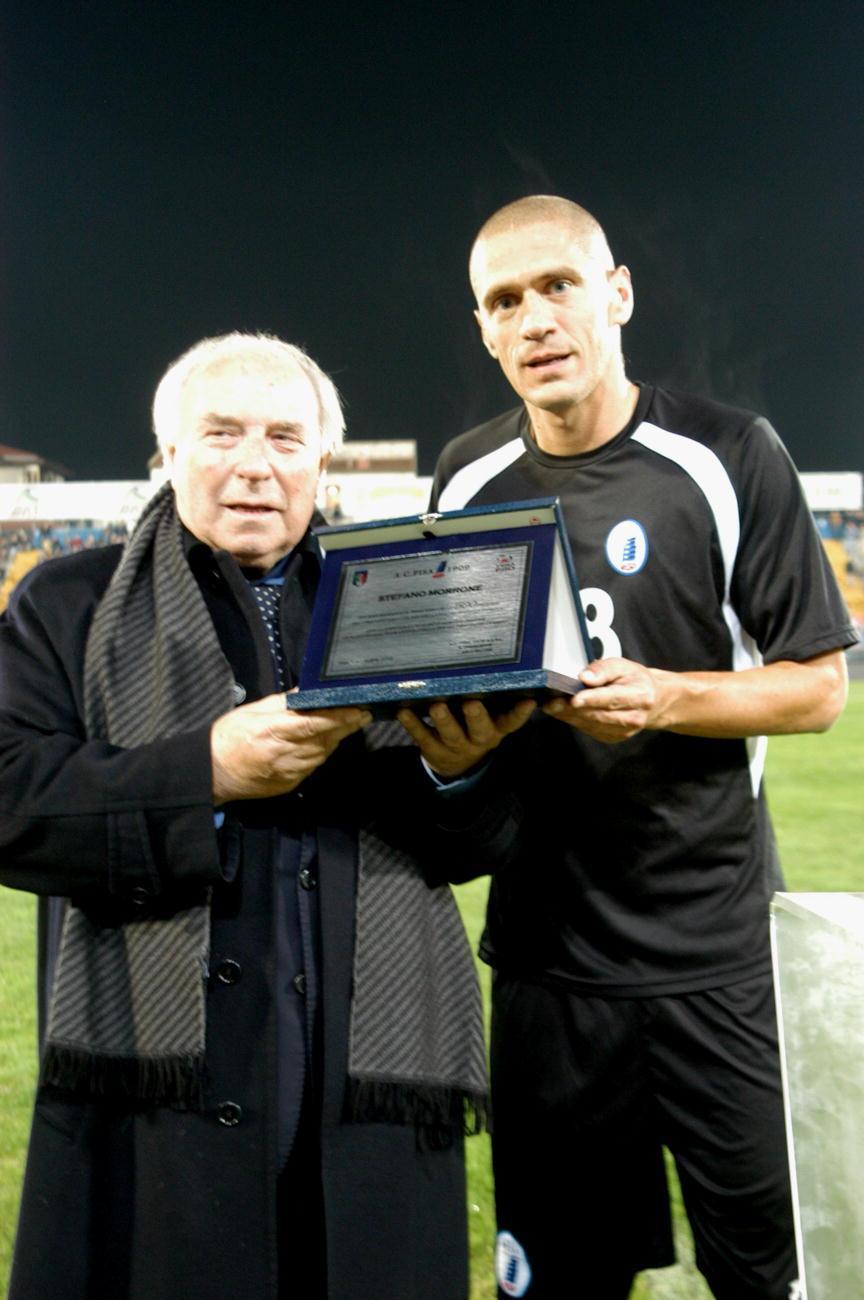 Il presidente Battini con il capitano Morrone