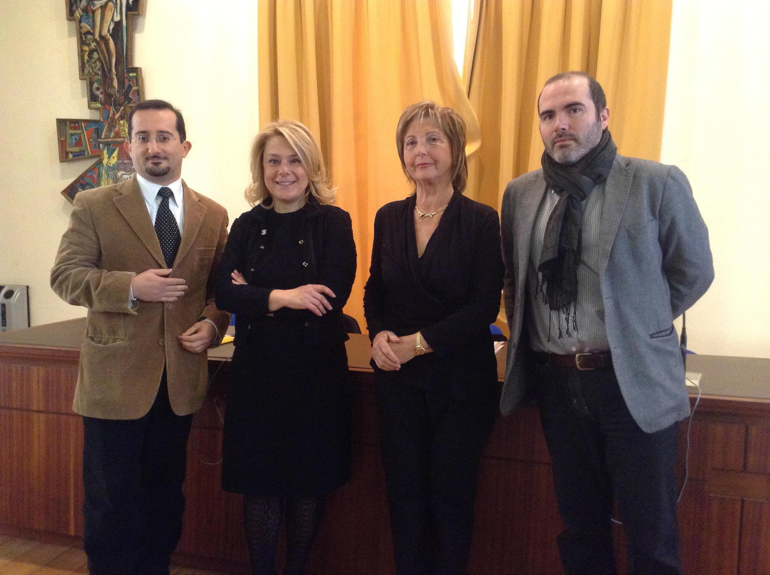 Da sinistra Daniele Zotti, Silvia Melani, Mariagrazia Messerini e Marco Gemelli