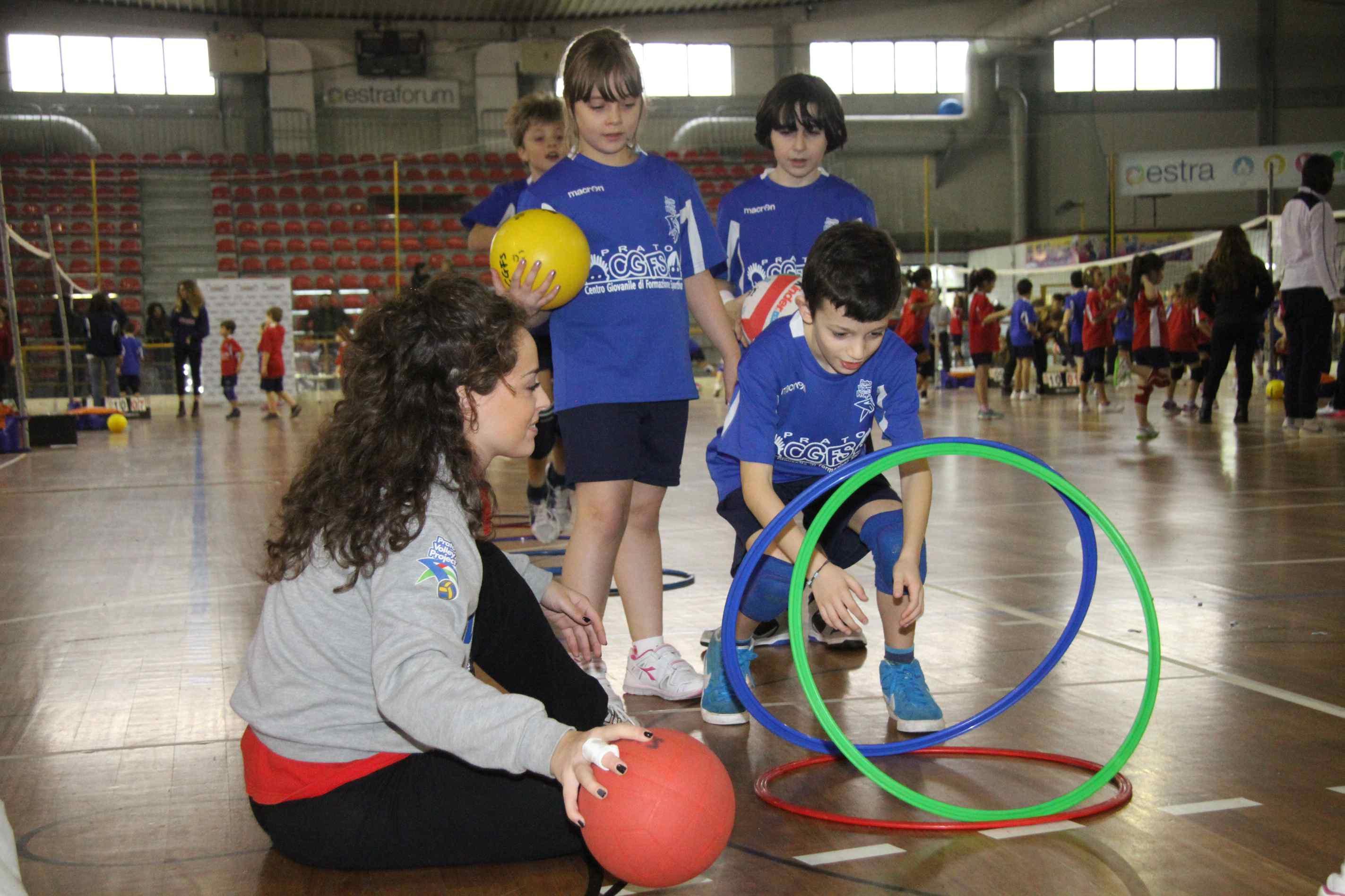 Un momento della Prato Kid Sport Marathon all'Estra Forum (foto Batavia)