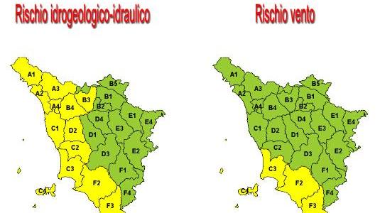 L'allerta diramata per lunedì 15 dicembre