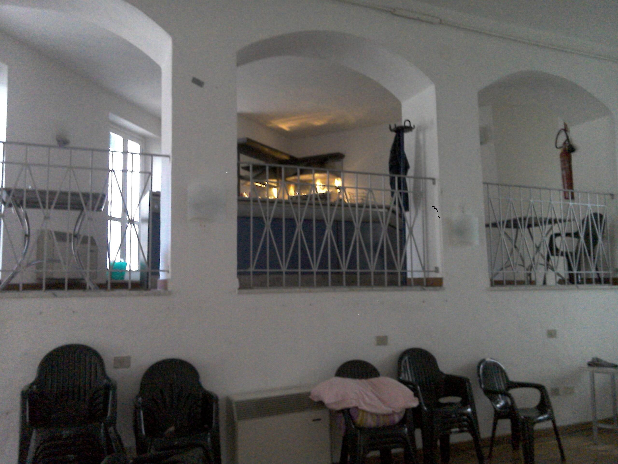 L'interno del San Giacomo occupato
