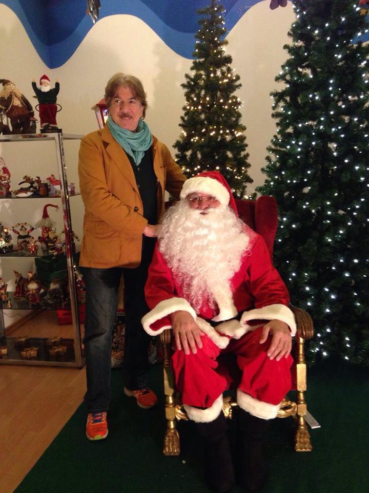 Marco Columbro in visita al Babbo Natale del Gambrinus