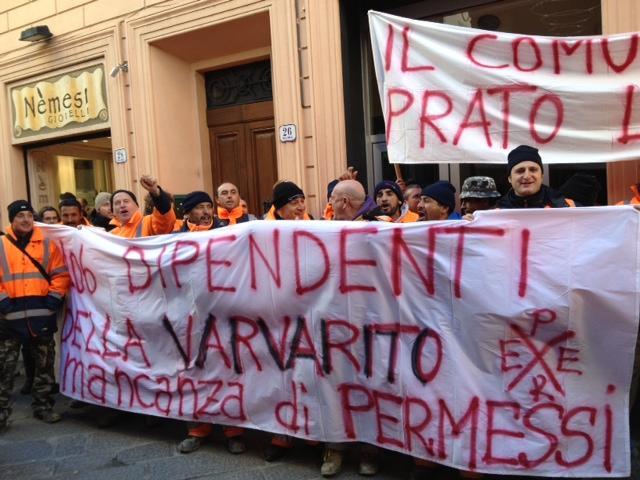 Una delle proteste dei dipendeti della Varvarito