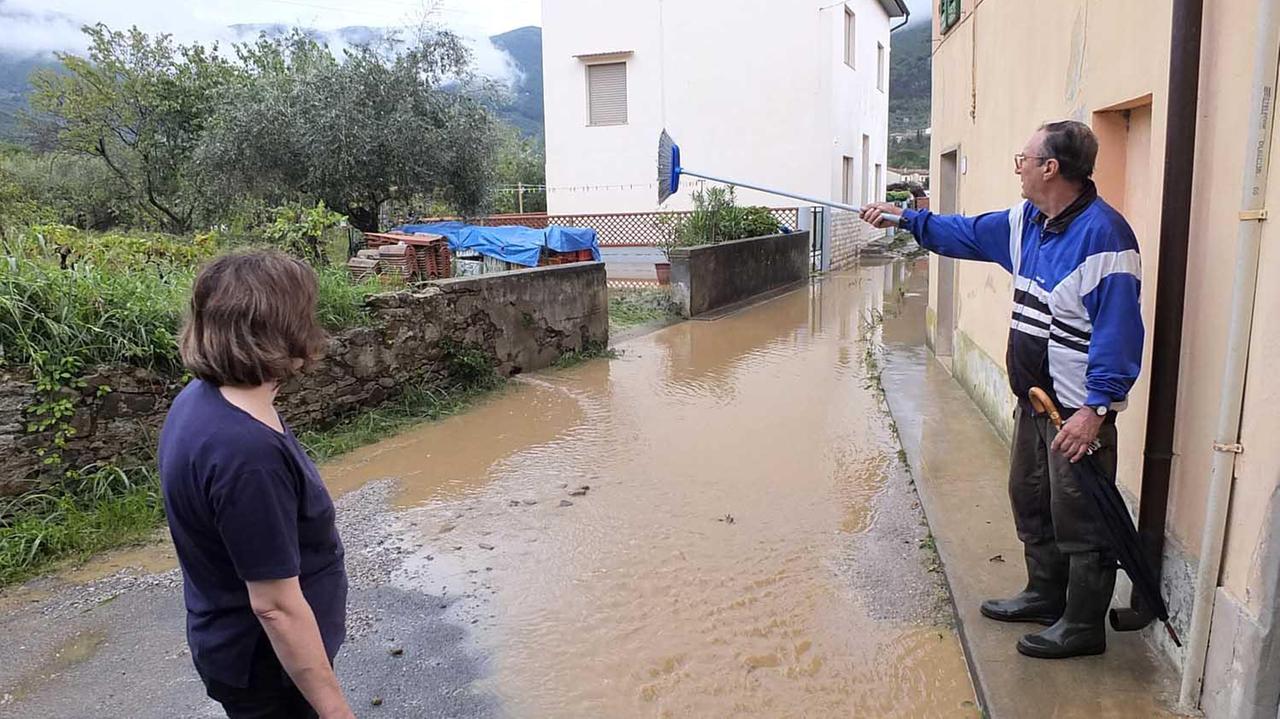 Una strada allagata