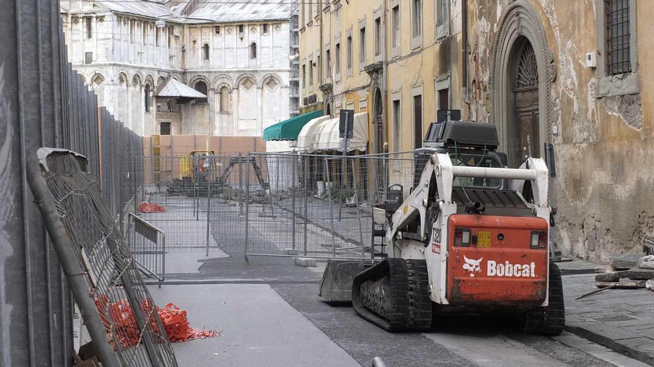 Il cantiere in via Santa Maria