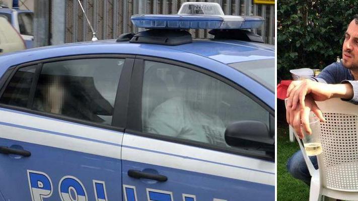 Uno dei minorenni arrestati portato via della polizia, nel riquadro Manuele Iacconi