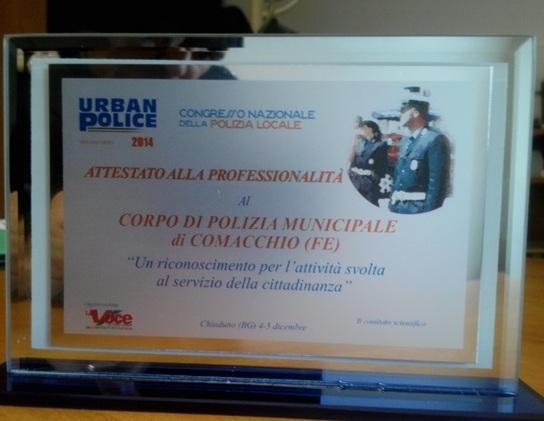 Premiata la polizia municipale 