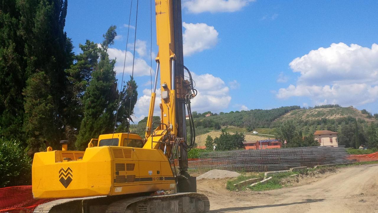 La frana nella frazione di Giannini