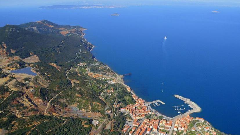 Una veduta aerea dell'Isola d'Elba