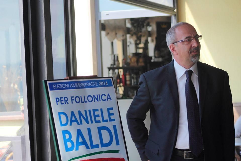 Daniele Baldi durante la campagna elettorale della scorsa primavera