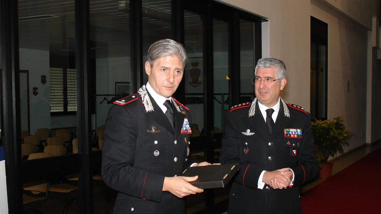 Il generale Emanuele Saltalamacchia insieme al colonnello Eugenio Caciuttolo