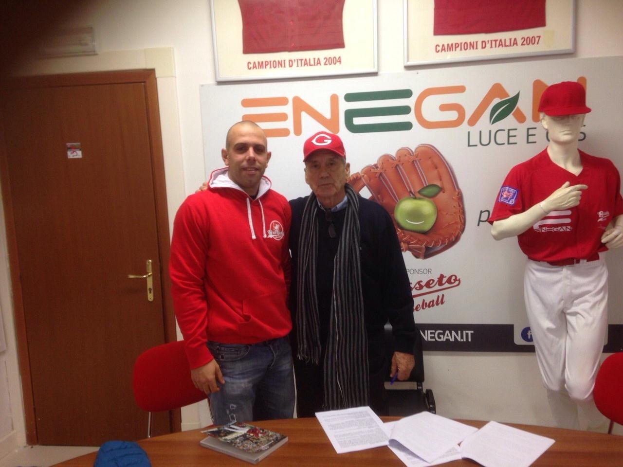 Stefano Cavallini con il presidente Mario Mazzei