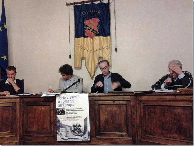 La giunta di Cutigliano, a destra Franco Giani e accanto a lui il  sindaco Tommaso Braccesi
