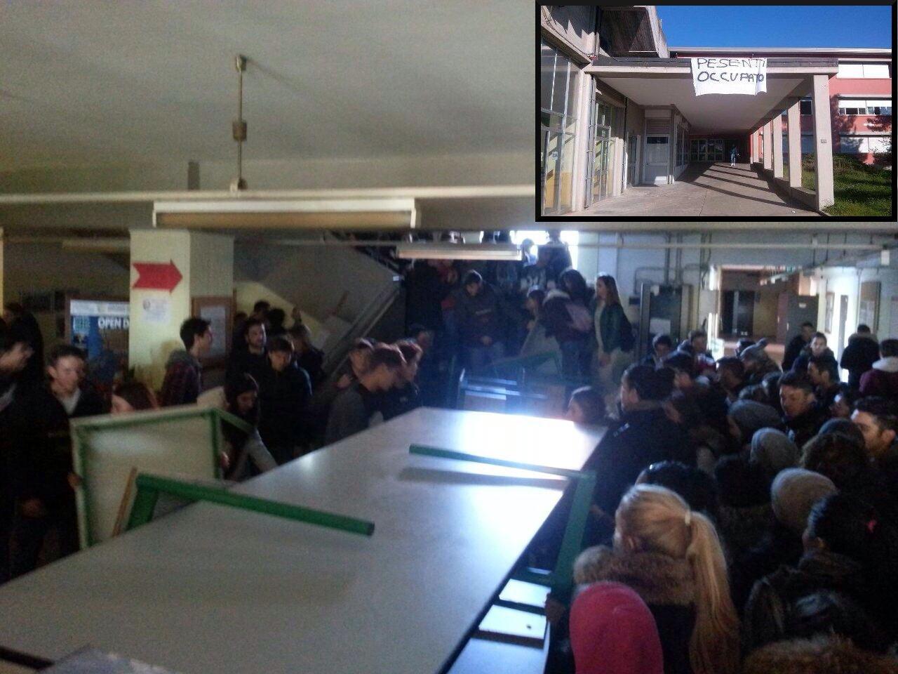 L'istituto Pesenti di Cascina occupato dai ragazzi