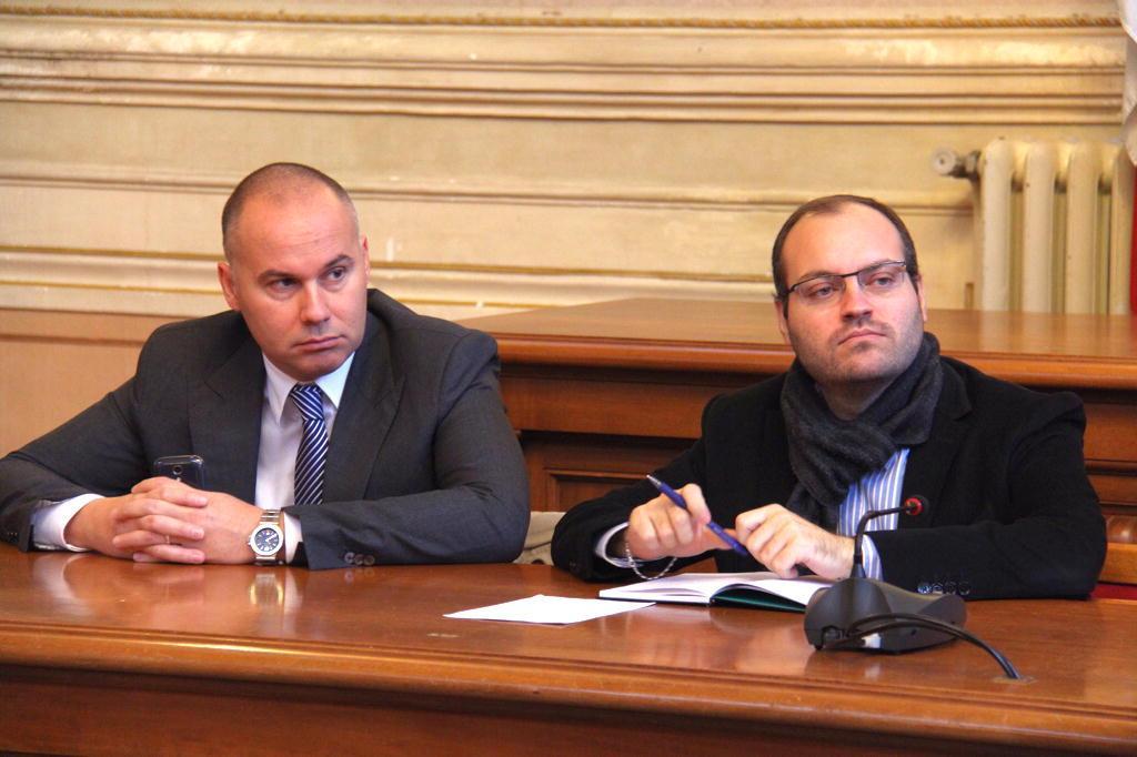 Il direttore di Aamps, Fommei, e l'amministratore Di Gennaro